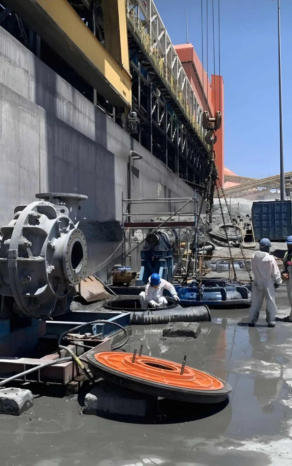 Mantenimiento de bomba centrífuga de pulpa